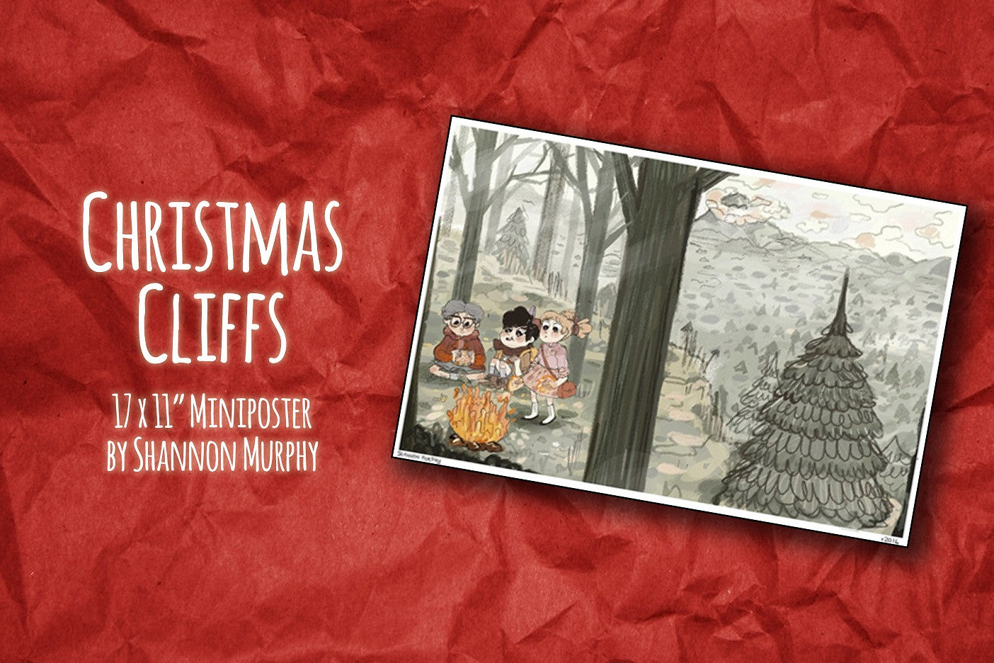 "Christmas Cliffs" Mini-Poster